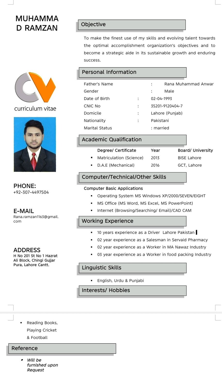 Muhammad ramzan anwar